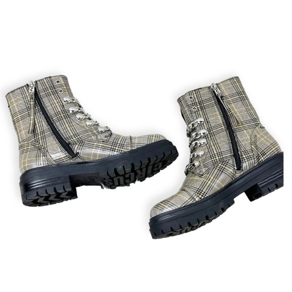 CIRCUS Sam Edelman Gili Plaid Combat Boots Platform 6 - Picture 8 of 11